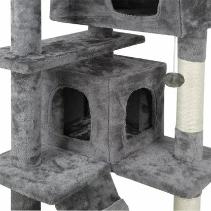 Cat Tree Tower 55" STURDY Activity Center Large Playing House Condo For Rest 